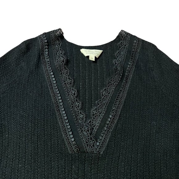 Sezane Lace V-Neck Sweater - Picture 2 of 9